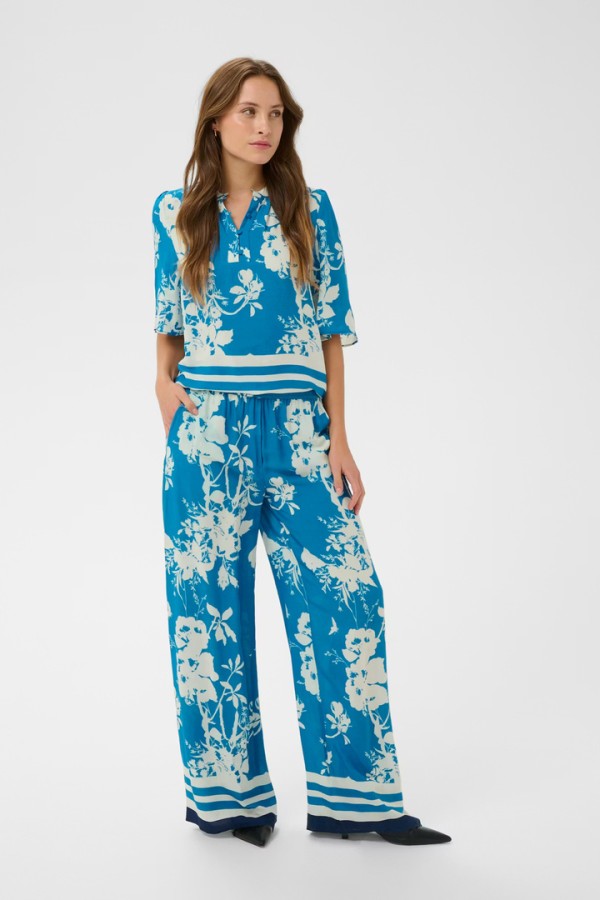 RashedaSZ Trousers Vallarta Blue Flower Bouquet