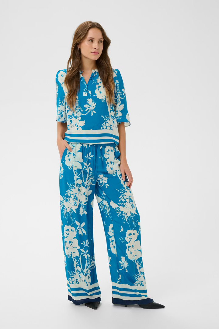 RashedaSZ Trousers Vallarta Blue Flower Bouquet