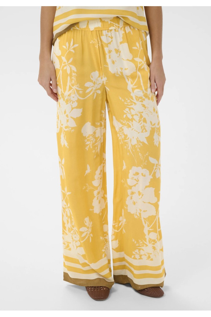 RashedaSZ Trousers Golden Apricot Flower Bouquet