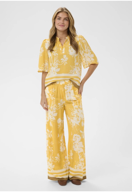 RashedaSZ Trousers Golden Apricot Flower Bouquet