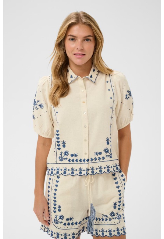 RomelleSZ Shirt Turtledove / White