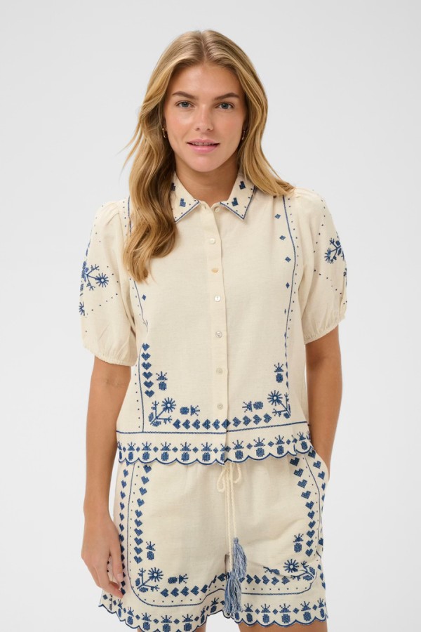 RomelleSZ Shirt Turtledove / White