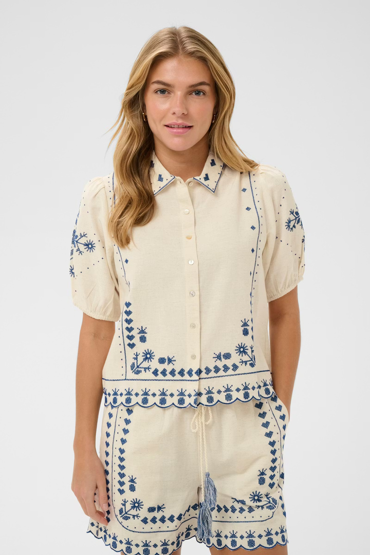 RomelleSZ Shirt Turtledove / White