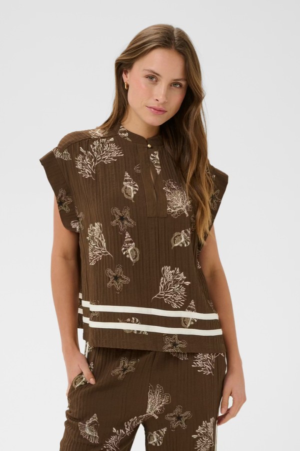 RosashellSZ Blouse Fudge Sea Shell / Brown