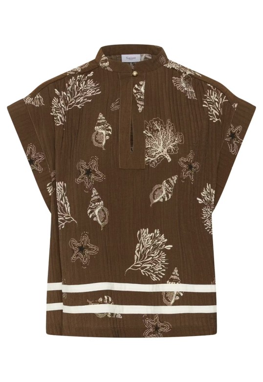 RosashellSZ Blouse Fudge Sea Shell / Brown