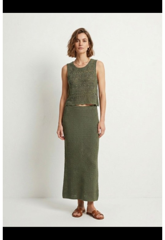 SKIRT S26106009 KHAKI