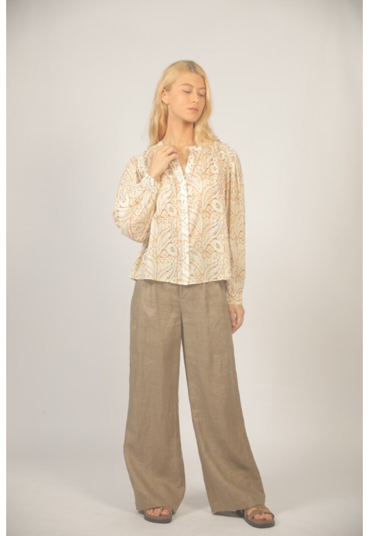 Linen trousers S26141134 beige