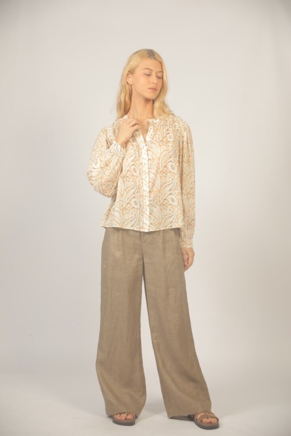 Linen trousers S26141134 beige