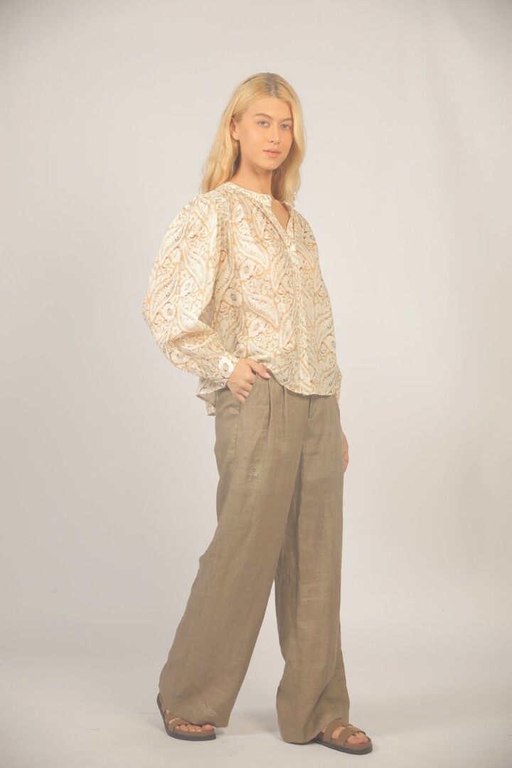 Linen trousers S26141134 beige