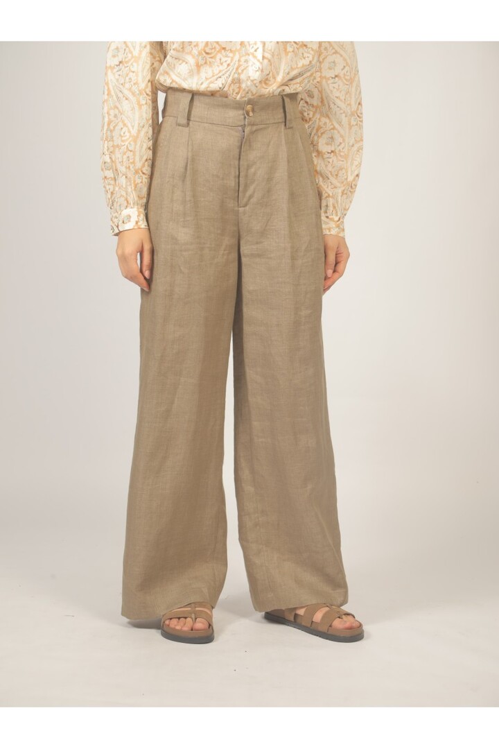 Linen trousers S26141134 beige
