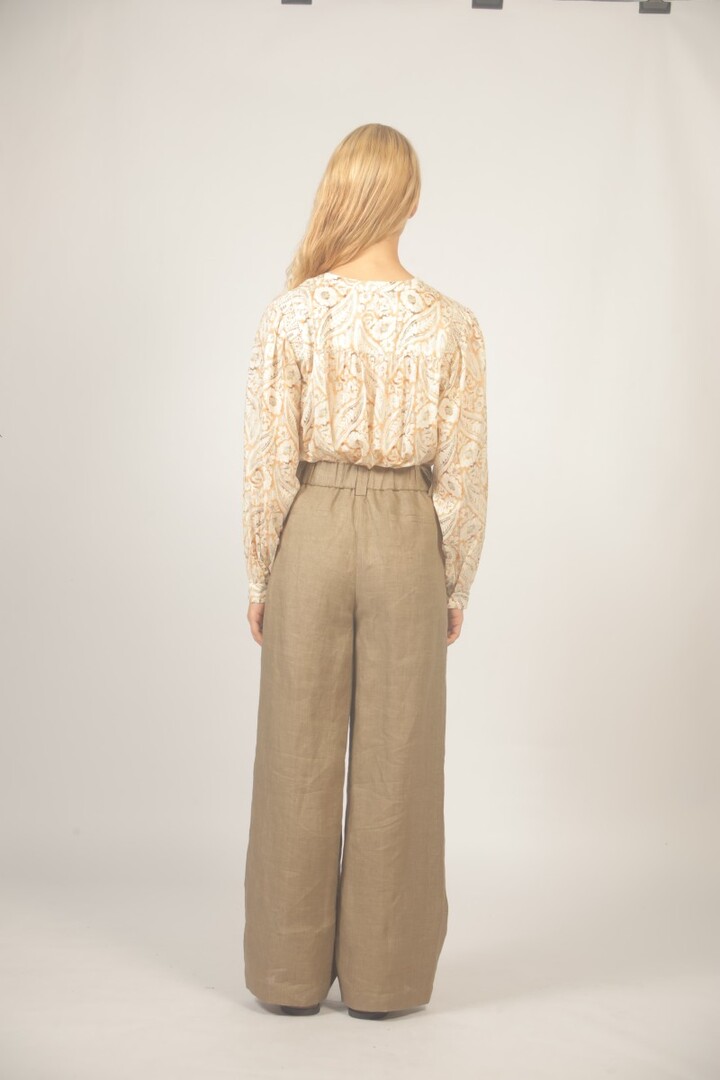Linen trousers S26141134 beige