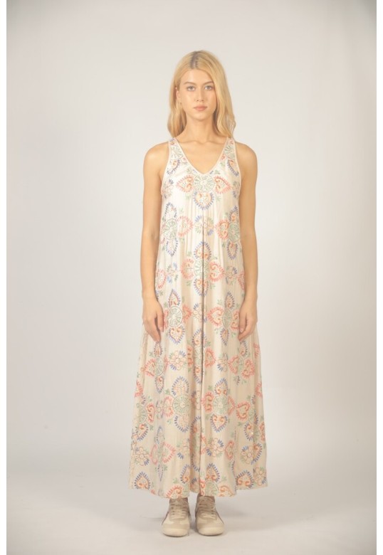 DRESS S26121266 BEIGE