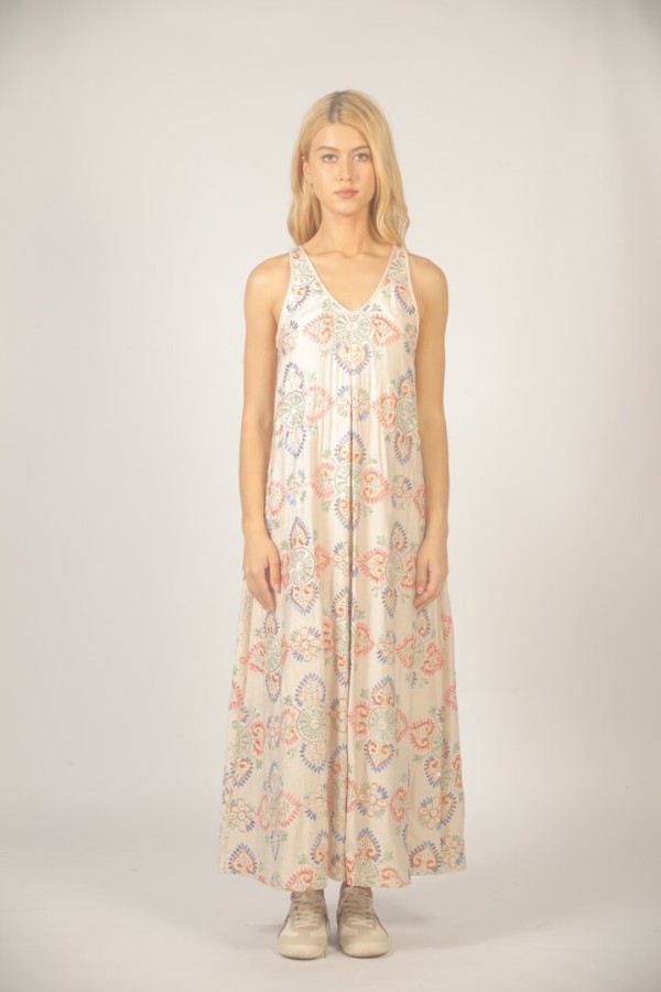 DRESS S26121266 BEIGE