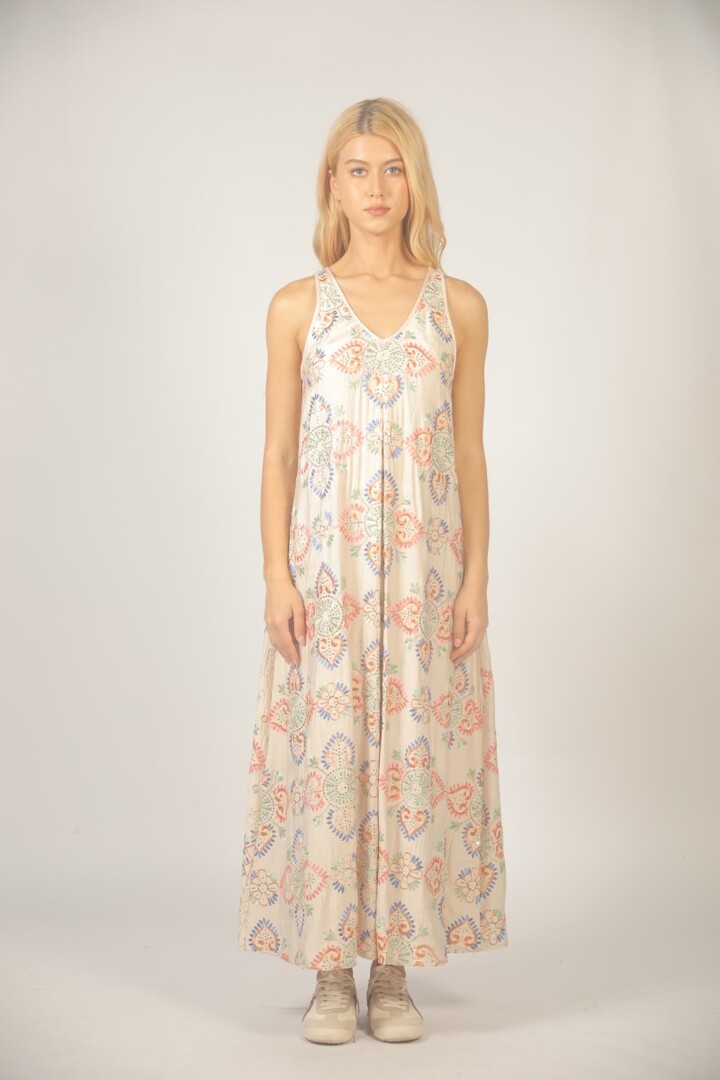 DRESS S26121266 BEIGE