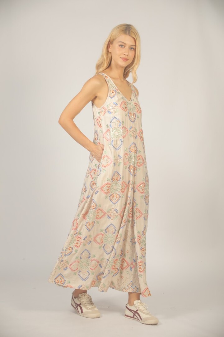 DRESS S26121266 BEIGE