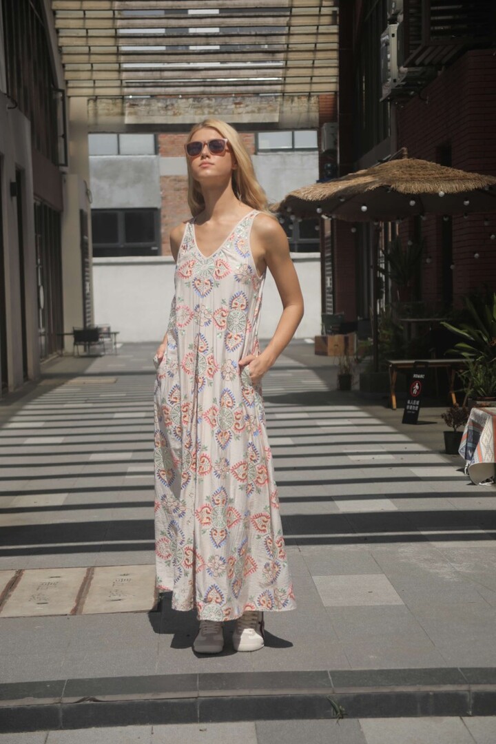 DRESS S26121266 BEIGE