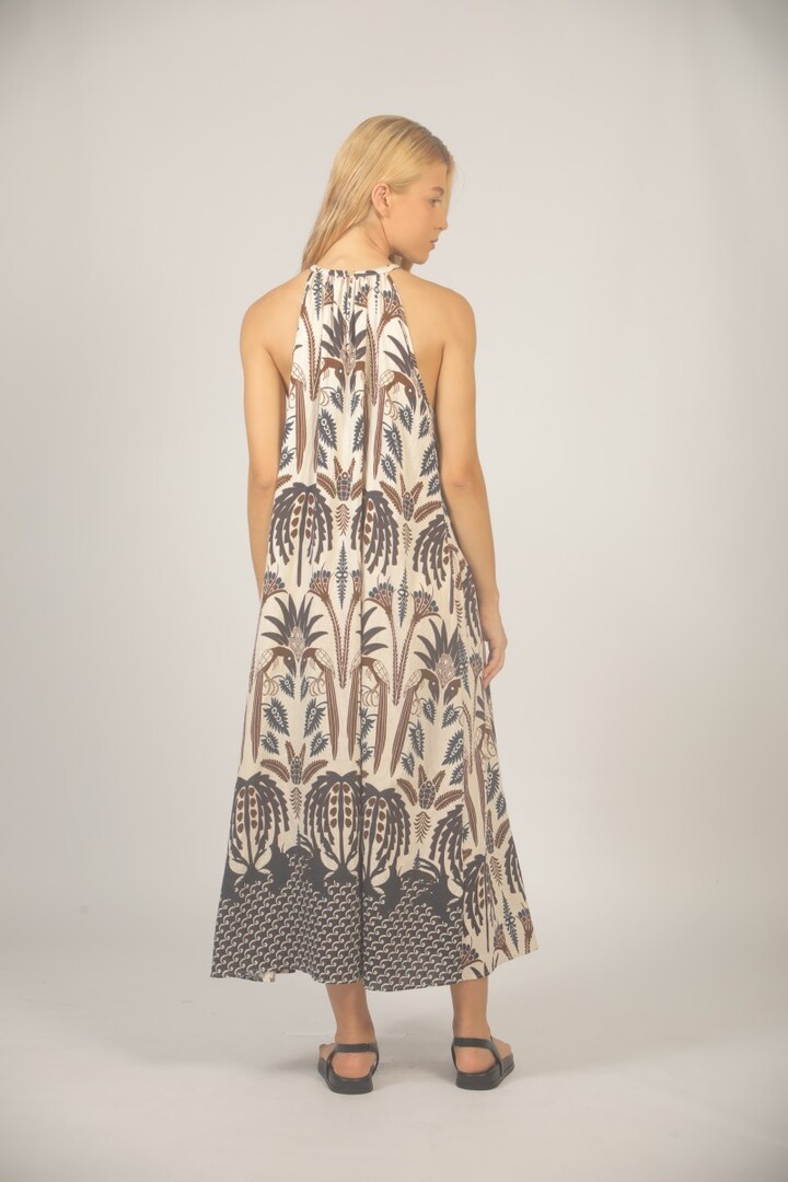 DRESS S26121429 BROWN