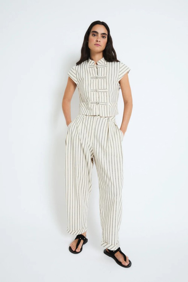 RAYA STRIPES BLACK TROUSERS
