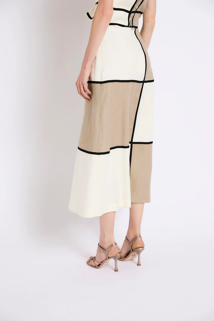 DAMA LINO BEIGE SKIRT