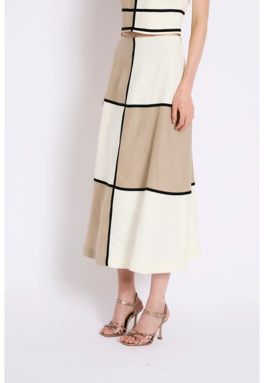 DAMA LINO BEIGE SKIRT