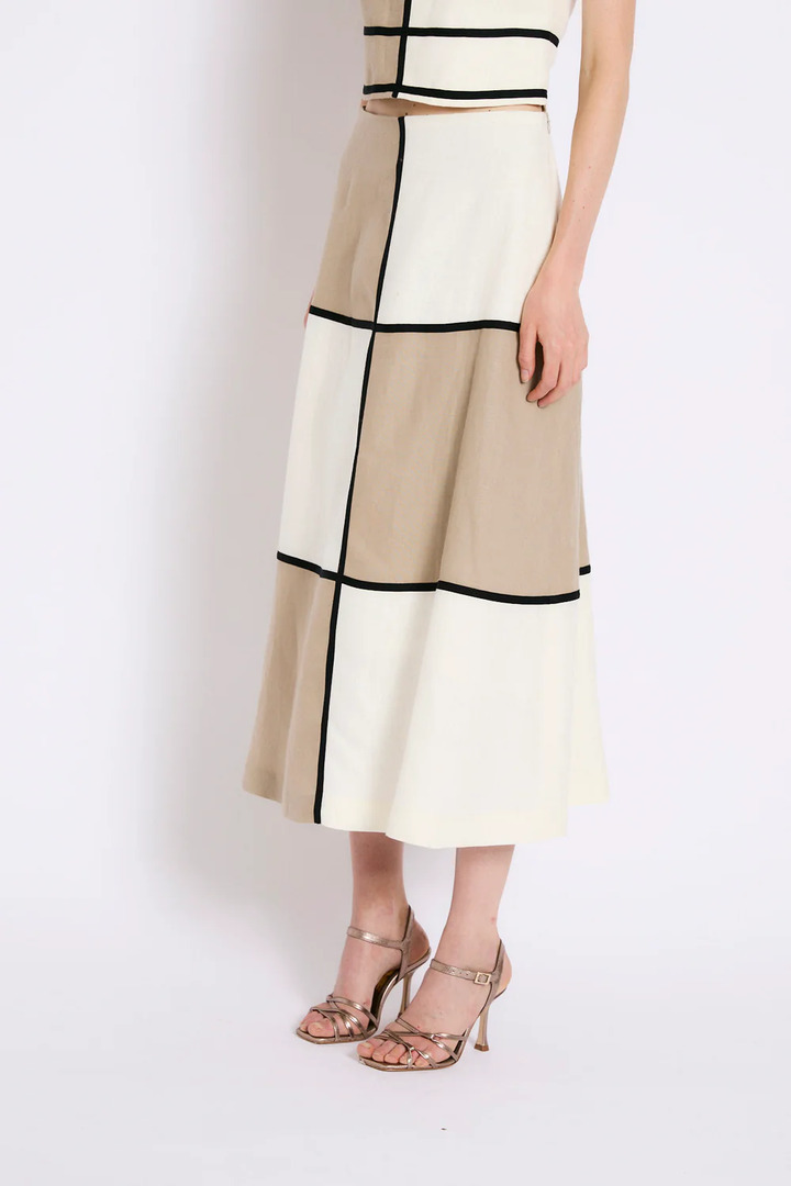 DAMA LINO BEIGE SKIRT