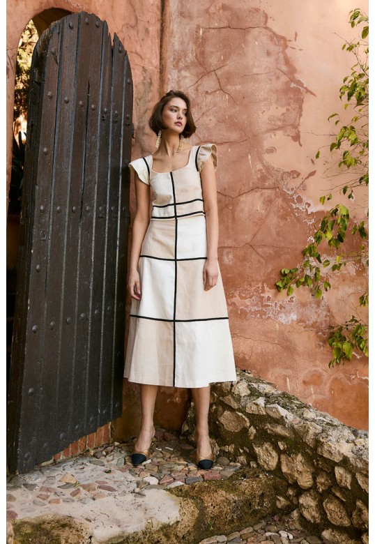 DAMA LINO BEIGE SKIRT