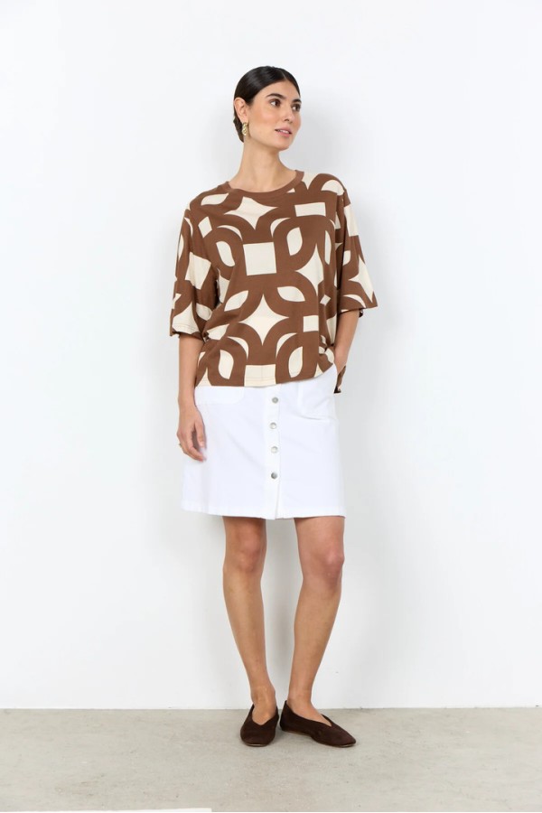 FELICITY AOP 541 T-shirt Brown