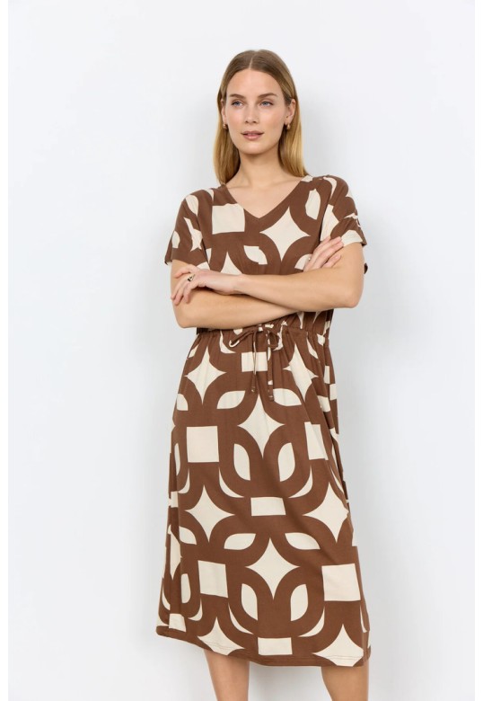FELICITY AOP 543 Dress Brown
