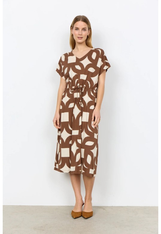 FELICITY AOP 543 Dress Brown