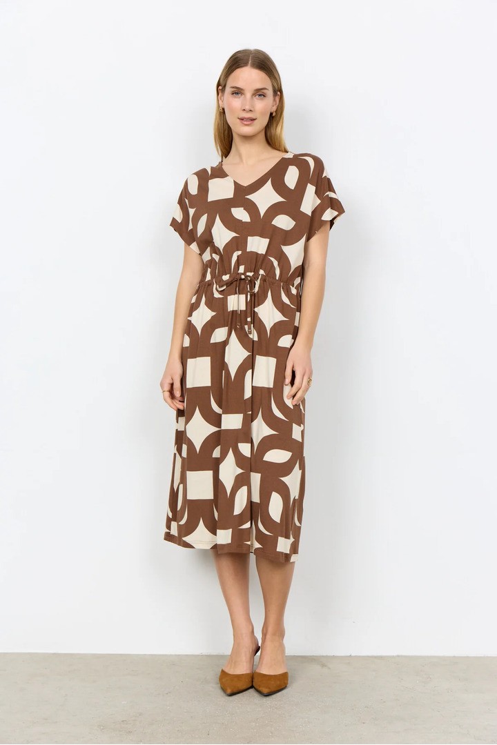 FELICITY AOP 543 Dress Brown