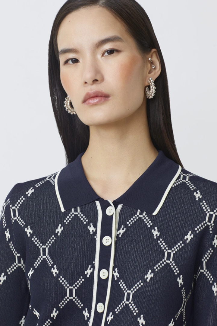 Palmaros Two-tone fantasy polo shirt Blue