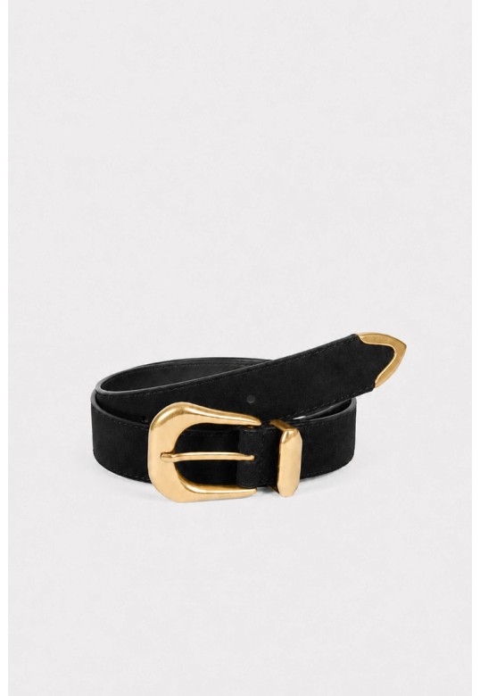AILA leather belt Black