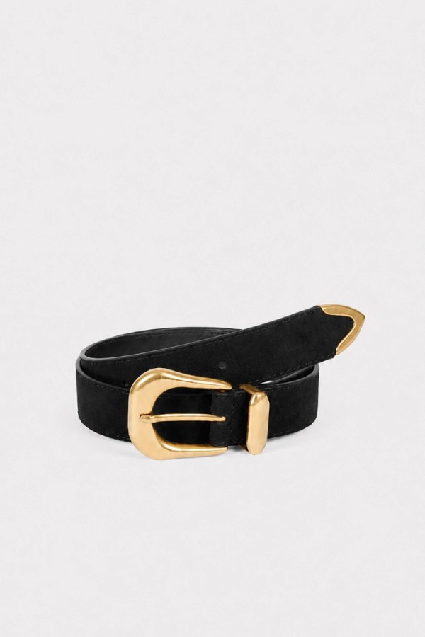 AILA leather belt Black