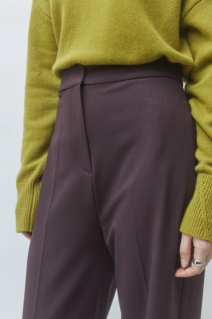 JINGLE Plain plum tailored pants Plum