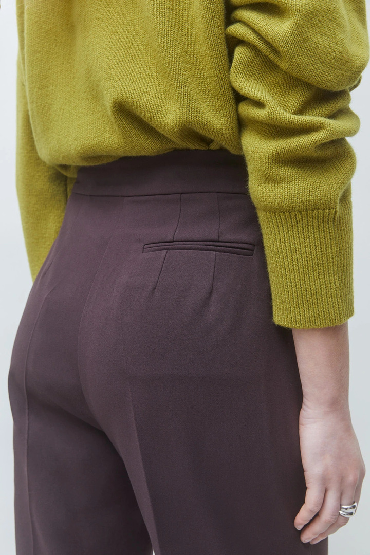JINGLE Plain plum tailored pants Plum