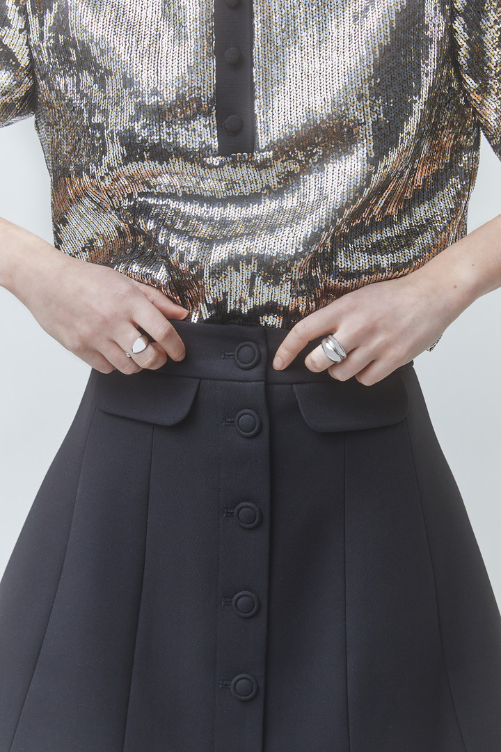 FANCY A-line short skirt Black