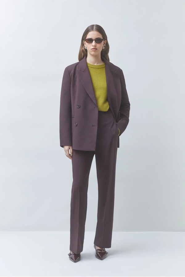 DIARY Plain blazer jacket Plum
