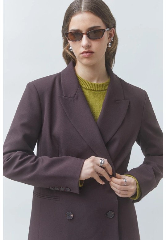 DIARY Plain blazer jacket Plum