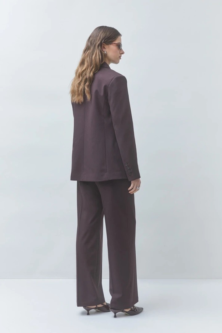 DIARY Plain blazer jacket Plum