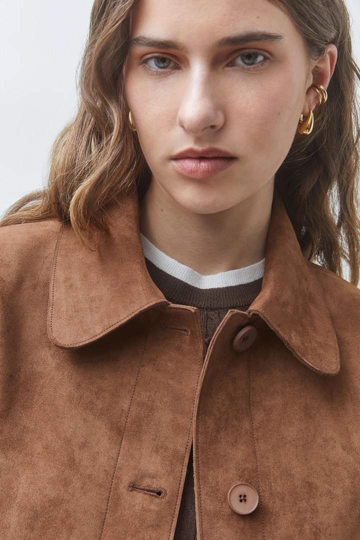 DUNE Faux suede short jacket Tabac