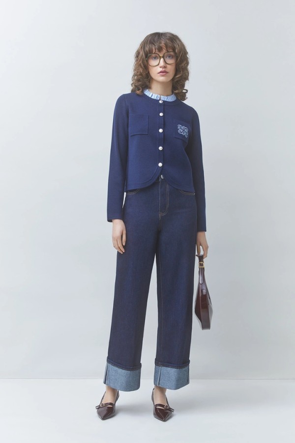 ROAD Wide-leg jeans with turn-ups Raw Blue