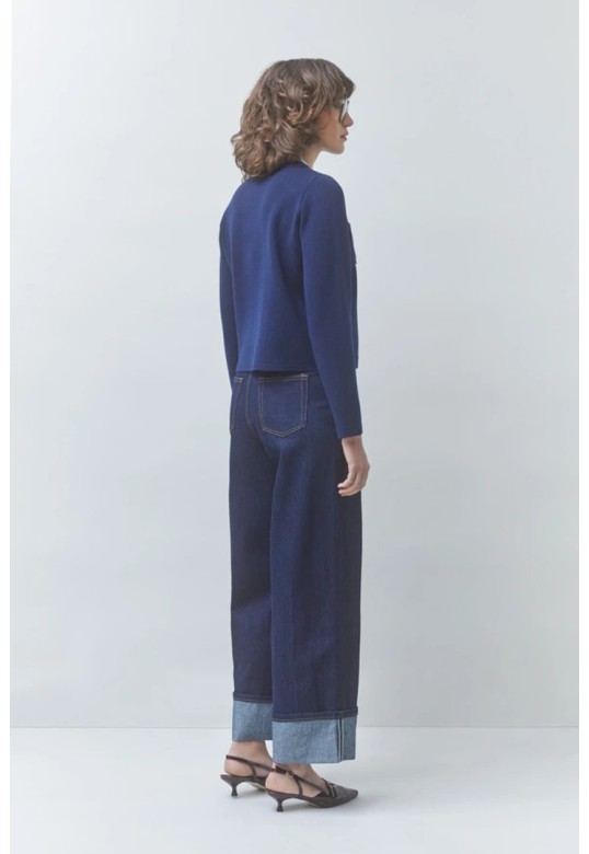 ROAD Wide-leg jeans with turn-ups Raw Blue