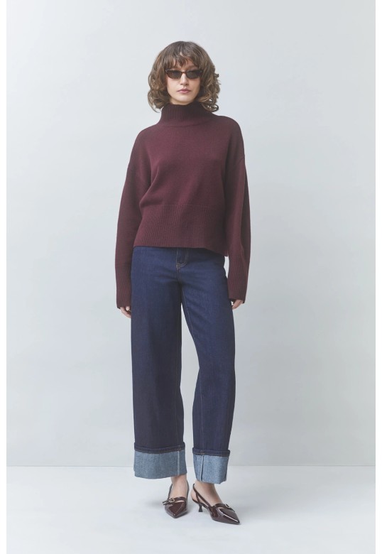 PINTO wool jumper Plum