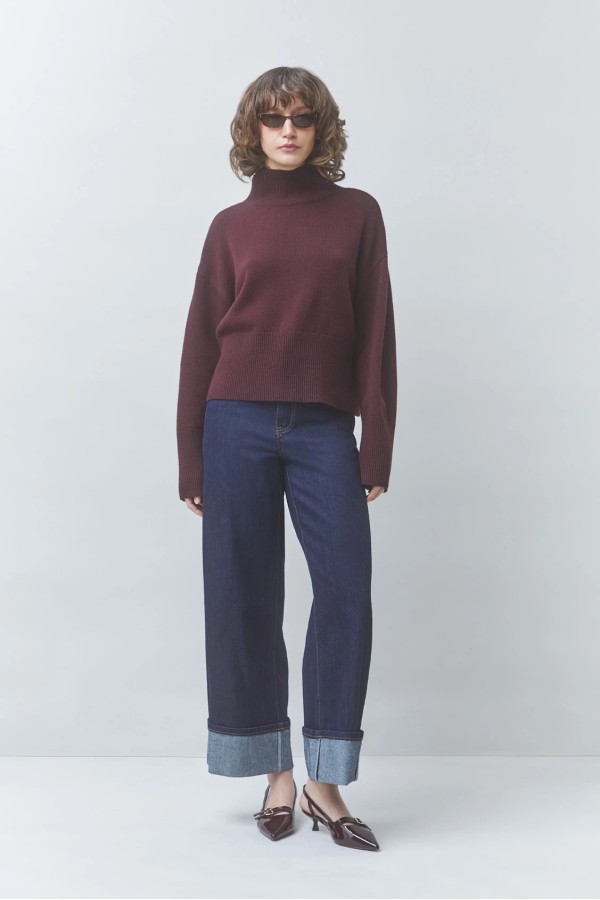 PINTO wool jumper Plum