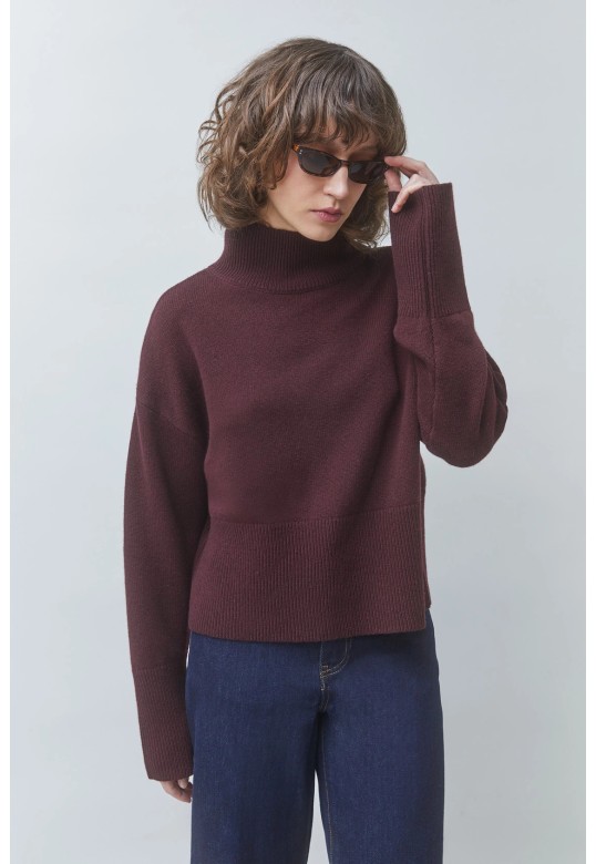 PINTO wool jumper Plum