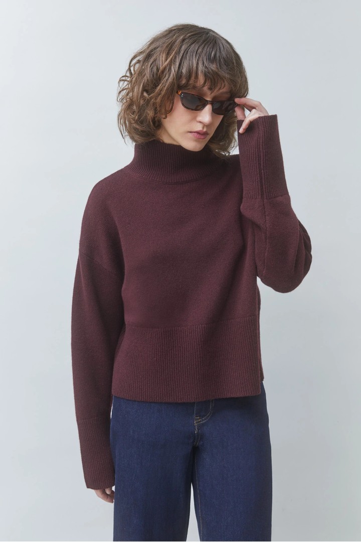 PINTO wool jumper Plum