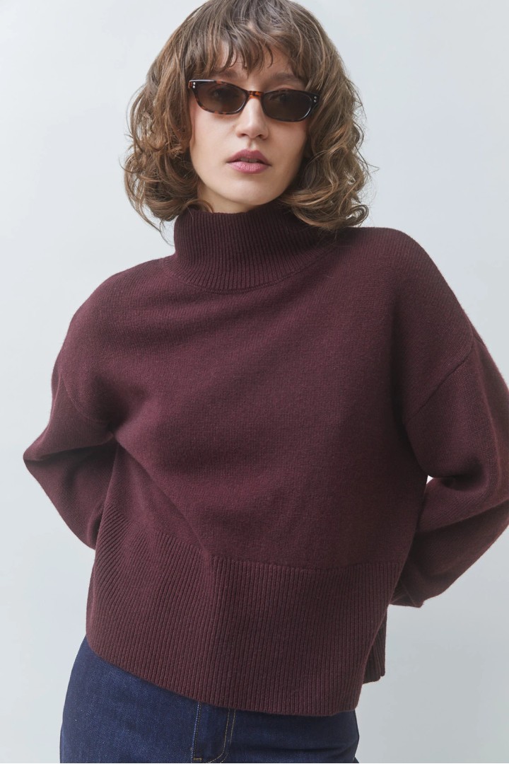 PINTO wool jumper Plum
