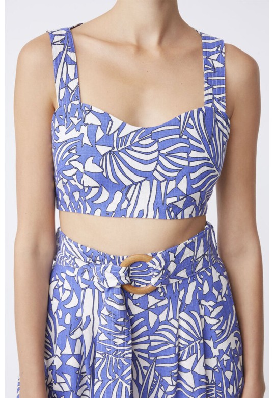 Lolie Jungle print cropped top