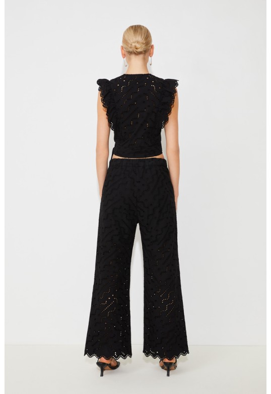 JANE WIDE-LEG PANTS BLACK