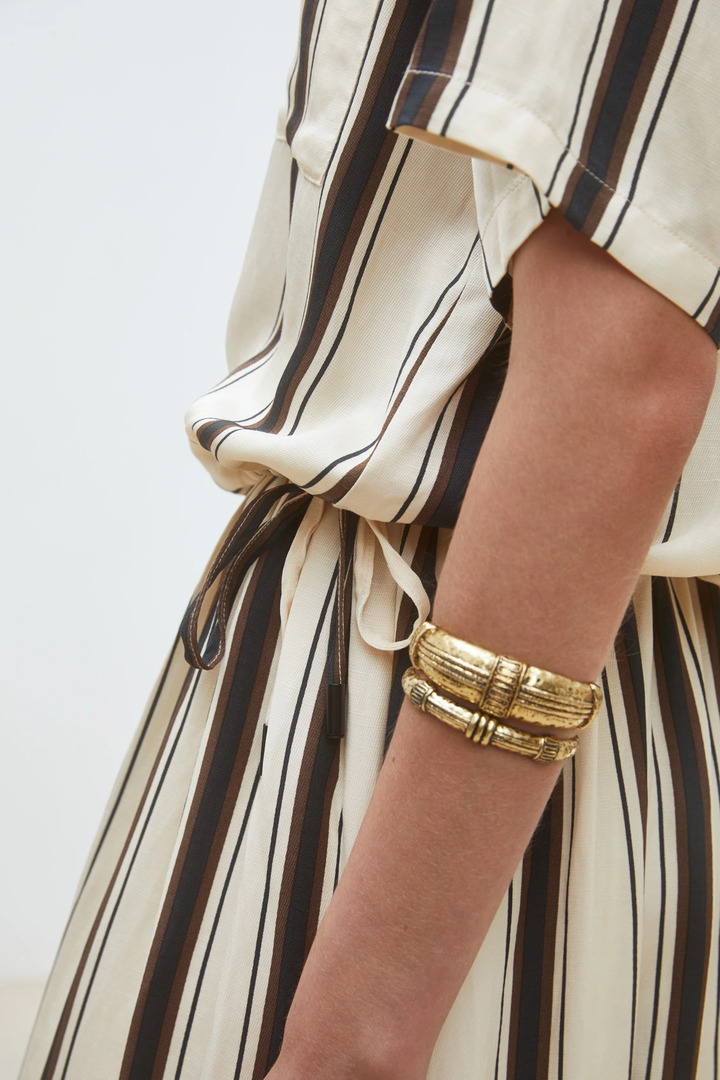 Lucille Button-down striped blouse Cream